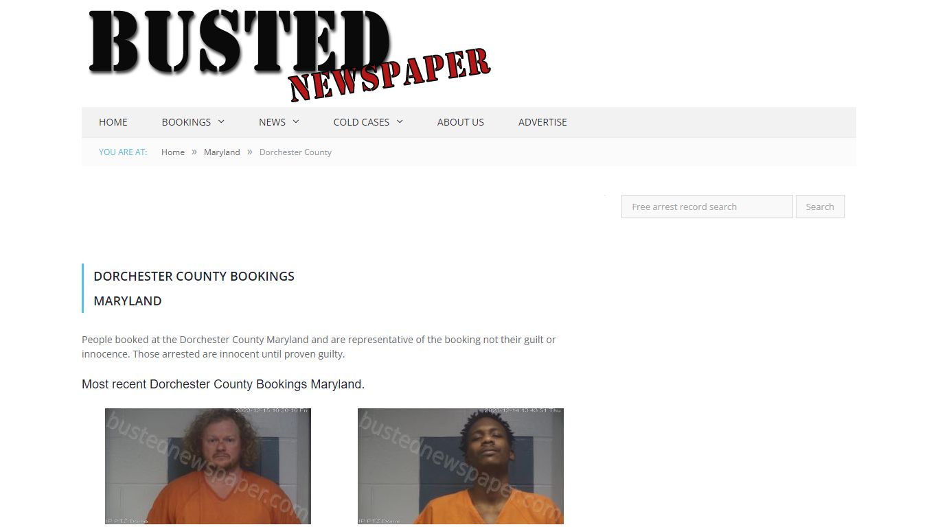 Dorchester County, MD Mugshots - BUSTEDNEWSPAPER.COM