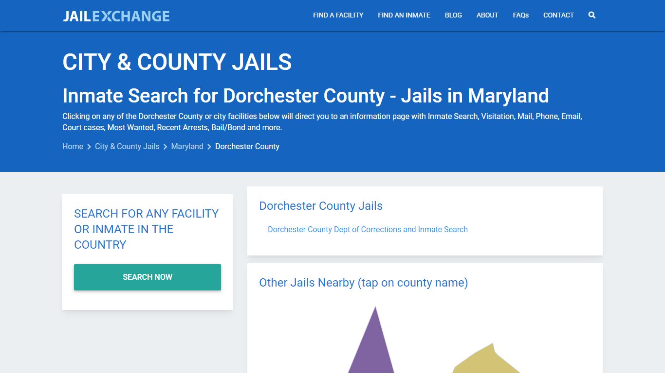 Inmate Search for Dorchester County | Jails in Maryland - Jail Exchange